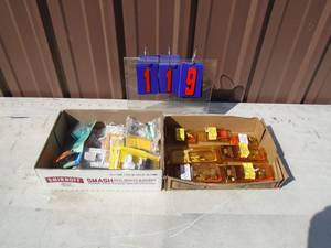 Flat of Lincoln welding accessories. As shown.