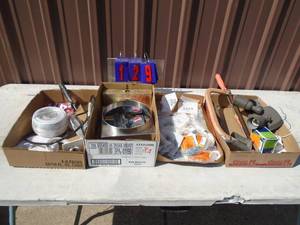 Qty of 4 flats of misc. items. As shown.