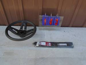 Craftsman 48� blades & steering wheel. As shown.