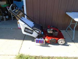Toro personal pace mower. Good condition. Tested & works. As shown.