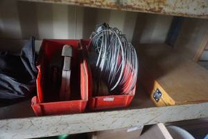 Lot of Assorted Cabling and Garage Door Adjustable Locks
