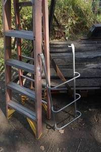 Werner 6 Fiberglass Step Ladder With Home Made Metal Portable Ladder
