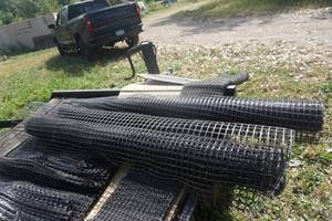 Large Lot of Geo Grid Retaining Wall Stabilizing Forms