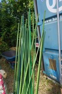 Large Lot of Bamboo & Fiberglass Garden Stakes In Assorted Sizes