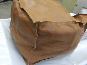 18 Square x 12 Poof New Leather ...