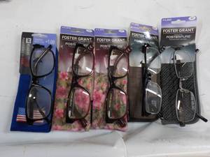 5 Foster Grant 1.00 Reading Glasses...