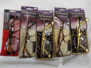 5 Foster Grant 1.25 Reading Glasses...