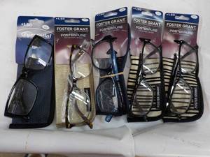 5 Foster Grant 1.50 Reading Glasses...