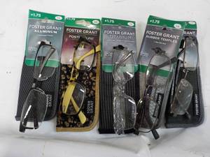 5 Foster Grant 1.75 Reading Glasses...