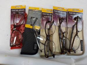 5 Foster Grant 2.00 Reading Glasses...