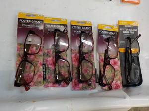 5 Foster Grant 2.00 Reading Glasses...
