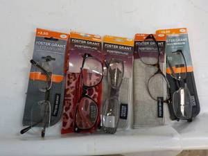 5 Foster Grant 2.50 Reading Glasses...