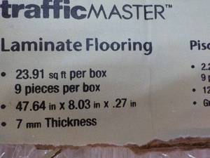 6 ctns Traffic Master Laminate Floo...