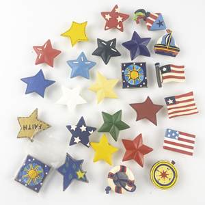 lot 70 image: Button Covers -Forth of July, Stars, Flags & More
