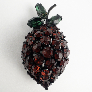 lot 143 image: Joseh Warner Strawberry Base Metal Brooch .