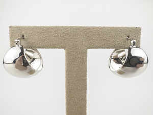 lot 163 image: Ross Simons  Chunky Sterling Silver Hinged Wire Hoop Earrings.