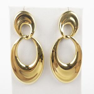 lot 168 image: Monet Modernist Dangle Style Gold Tone Base Metal Dangle Earrings .