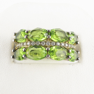 lot 234 image: Stauer  Helenite Forever Vermeil Fashion Ring. Size 6.75 - 7