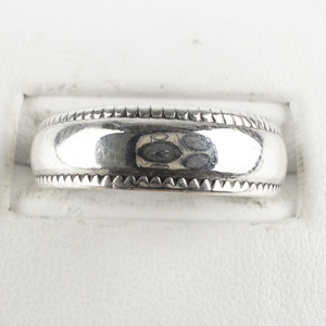lot 243 image: Shubes  Simple, Triangle Edged Sterling Silver Band. Size6.75 - 7