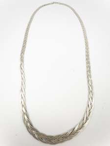 lot 272 image: MILOR Woven Sterling Silver Herringbone Necklace.