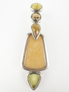 lot 291 image: Whitney Kelly  Multi Gemstone Sterling Silver Pendant.
