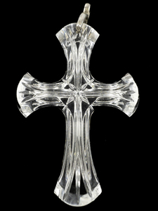 lot 297 image: Waterford Vintage Crystal Cross Sterling Silver Pendant .