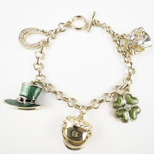 lot 127 image: Napier Saint PatricksIrish Theme Base Metal Charm Bracelet.