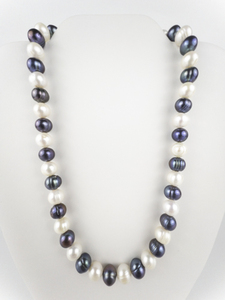 lot 12 image: Honora  18 Cultured Pearl Sterling Silver Necklace.