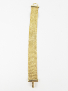 lot 17 image: Veronese 18K Bonded Sterling Silver Mesh Bracelet .
