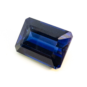 lot 96 image: LAB GROWN BLUE SAPPHIRE - 12.83ct. Emerald cut