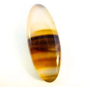 lot 326 image: BANDED AGATE - 7.08ct. Elongated Oval Cabachon
