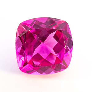 lot 351 image: LAB GROWN PINK SAPPHIRE - 13.44ct. Square cushion cut