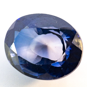 lot 355 image: LAB GROWN BLUE SAPPHIRE - 11.16ct. Oval brilliant cut