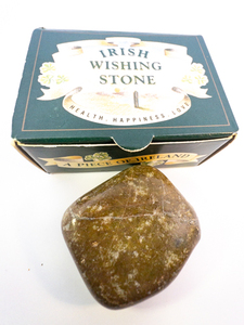 lot 359 image: IRISH WISHING STONE - Brownish-Green