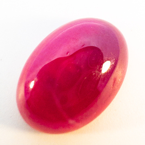 lot 361 image: LAB GROWN STAR RUBY  - 8.17ct. Oval cabochon cut