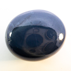 lot 363 image: LAB GROWN BLUE STAR SAPPHIRE - 34.28ct. Oval cabochon cut