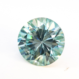 lot 372 image: TEAL MOISSANITE - 4.33ct. Round brilliant cut