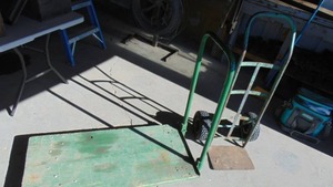 lot 87 image: 48L x 21W Utility Cart with Two Wheel Hand Truck