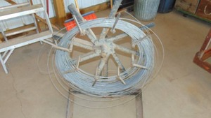 lot 93 image: Wire Storage Wheel Rack with Wire