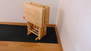 lot 163 image: Set of 4 TV Trays with Stand