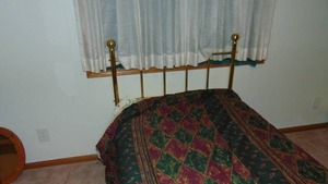 lot 180 image: Twin Brass Headboard and Frame