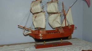lot 187 image: Wood Mayflower Model