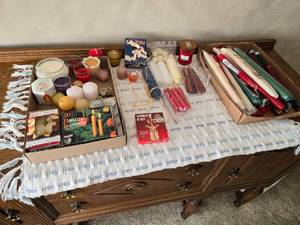 lot 50 image: Large Lot of Different Taper Candles and Other Candles