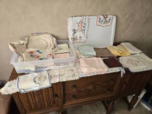 lot 80 image: Large Lot of Different Embroidered Cloths