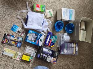 lot 105 image: Huge Lot of Healthcare Items - Thermometers, Masks, Bandages and More