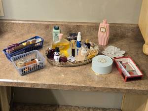 lot 138 image: Brushes, Trays Bathroom Personal Care Items