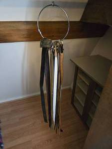 lot 172 image: Hanger of Misc. Belts and a Couple Belt Buckles