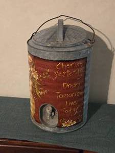 lot 194 image: Vintage, Decorated Water Cooler  Dispenser
