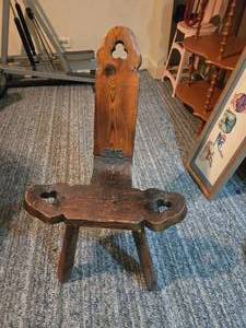lot 214 image: Unique Chair with Folding Back
