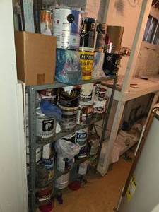 lot 240 image: Huge Lot of Paint Cans - Most Opened and Used